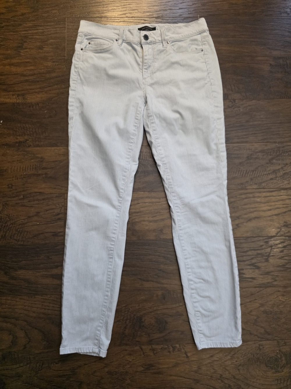 Ann Taylor Light Blue Pinstripe Skinny Pants